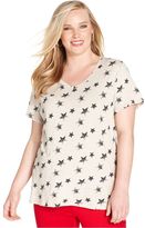 Thumbnail for your product : Style&Co. Style&co.Plus Size Star-Print Tee