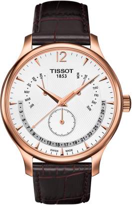 Tissot Tradition Calendar Leather Strap Watch, 42mm