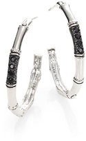 Thumbnail for your product : John Hardy Bamboo Black Sapphire & Sterling Silver Lava Hoop Earrings/2"
