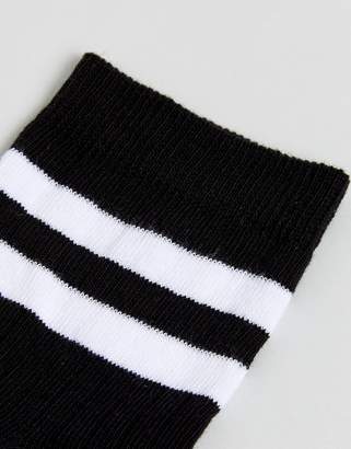 ASOS Design Stripe Ribbed Ankle Socks