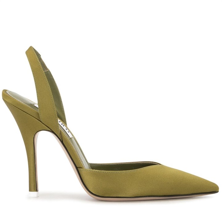 olive colored pumps