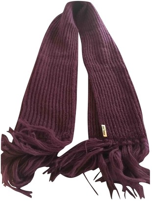 Miu Miu Purple Wool Scarves