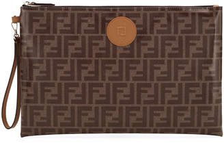 Fendi FF Fabric Large Zip Wallet