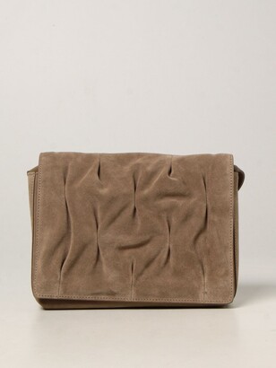 blush suede clutch