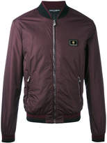 Thumbnail for your product : Dolce & Gabbana crown logo plaque bomber jacket