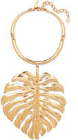 Oscar de la Renta - Monstera Leaf Gold-plated Necklace - One size