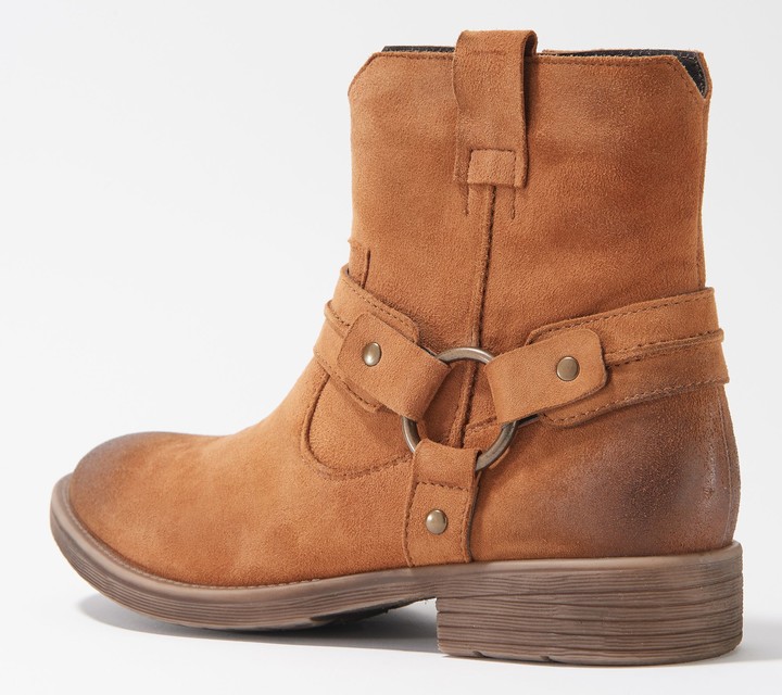 earth suede booties