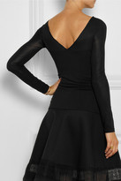 Thumbnail for your product : Donna Karan Paneled stretch-jersey top