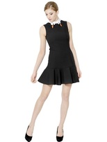 Thumbnail for your product : RED Valentino Swan Collar Stretch Techno Cady Dress