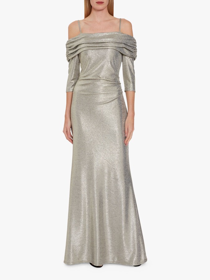 metallic grey dress