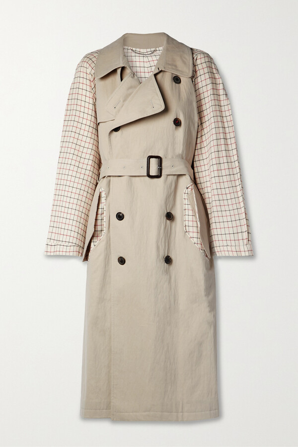 Check Belted Trench Coat | Shop The Largest Collection | ShopStyle