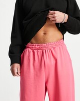 Thumbnail for your product : ASOS DESIGN co-ord super oversized joggers with toggle hem in pink
