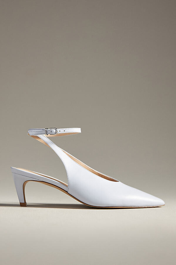 By Anthropologie Ankle-Wrap Kitten Heels