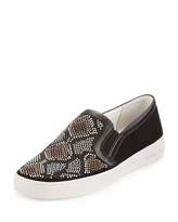 Thumbnail for your product : MICHAEL Michael Kors Leo Beaded Suede Slip-On Sneaker, Gray/Multi