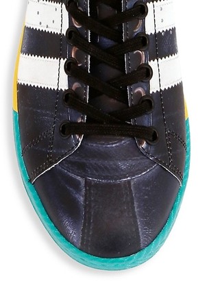 Adidas By Raf Simons Samba Stan Smith Printed Leather Sneakers