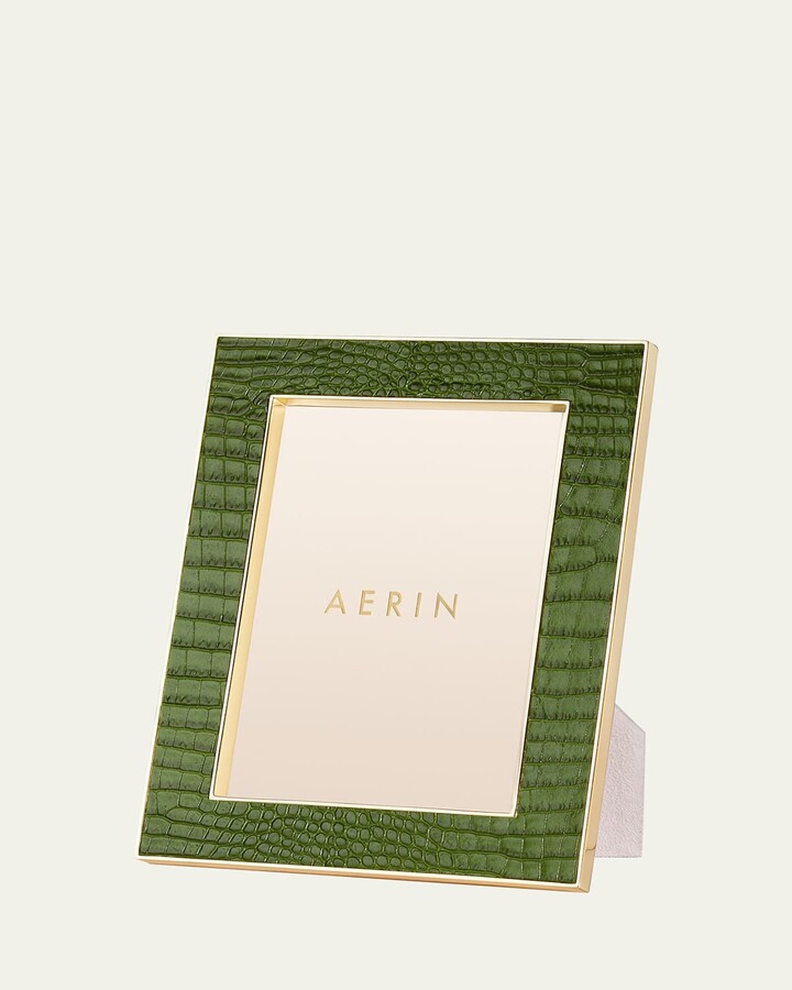 AERIN Classic Crocodile Leather Frame, 5x7