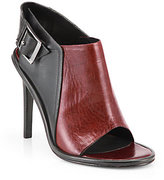 Thumbnail for your product : Tibi Milou Bicolor Leather Open-Toe Ankle Boots