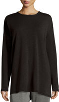Thumbnail for your product : Eileen Fisher Tencel® Fleece Boxy Tunic, Black, Petite