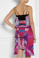 Thumbnail for your product : Peter Pilotto Cascade cutout printed stretch-crepe dress