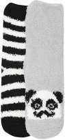 Thumbnail for your product : M&Co Panda moustache socks two pack