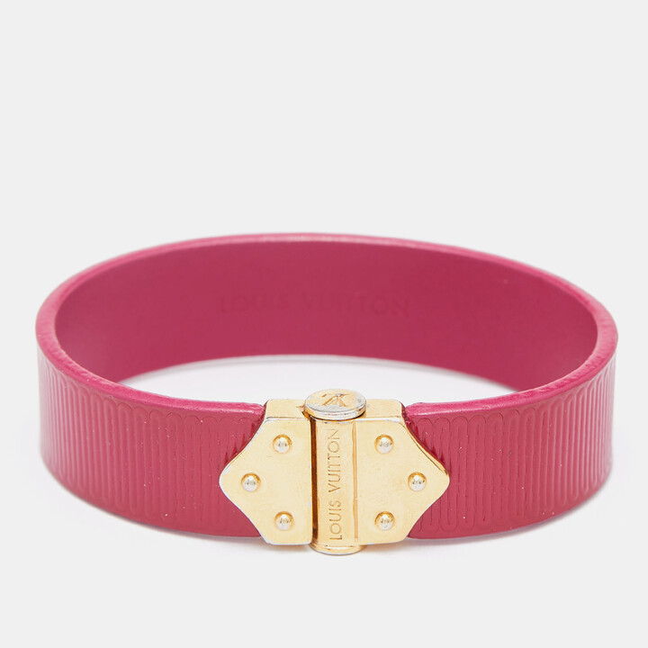 Louis Vuitton 2009 pre-owned Save It Cuff Monogram Leather Bracelet -  Farfetch