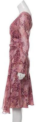 Diane von Furstenberg Silk Abstract Print Dress