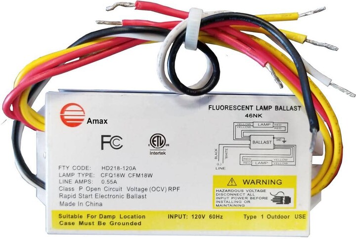AMAX LIGHTING 120-Volt 5.13 in. Electronic Ballast 2-PLC 18-Watt Lamps