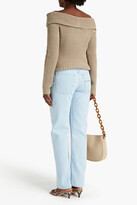 Thumbnail for your product : Nicholas Beda off-the-shoulder ribbed cotton-blend top