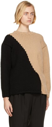 PARTOW Black & Beige Mia Sweater