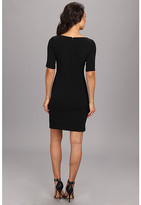 Thumbnail for your product : Maggy London Elbow Sleeve Solid Stretch Crepe Seamed Sheath Dress