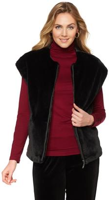 Wendy Williams Sheared Faux Fur Vest with Pockets