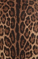 Thumbnail for your product : Dolce & Gabbana Leopard Print Cady Crepe Shift Dress