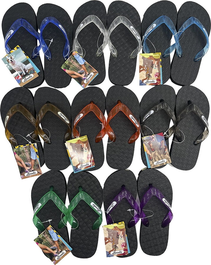 Locals USA Locals Hawaii Unisex Original Slipper, Assorted Colors, 10.5 Inch Sole