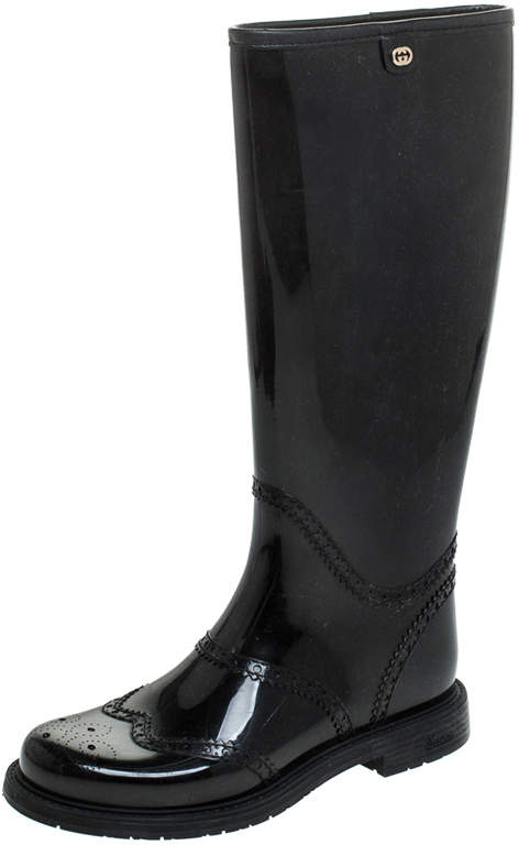 gucci rain boots black