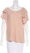 Thumbnail for your product : Current/Elliott Linen-Blend Printed Top w/ Tags