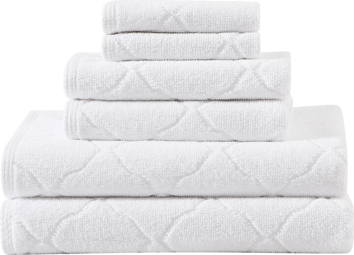 Vera Wang Sculpted Pleat Solid Cotton Multi Size Towel Set - On