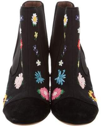 Tabitha Simmons Embroidered Ankle Boots