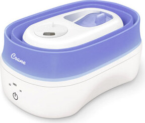 Crane USA 1 Gal. Cool Mist Collapsible Humidifier, Blue/White, Top Fill, for Medium Rooms Up to 500 sq. ft.
