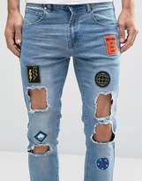 Thumbnail for your product : Hero's Heroine Heros Heroine Skinny Jeans With Distressing