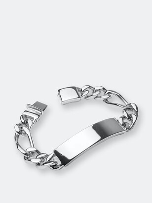 14mm West Coast Jewelry Engravable - 8.5 Crucible Stainless Steel Identification Curb Chain Bracelet 