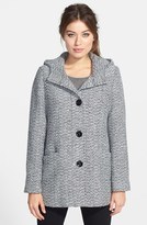 Thumbnail for your product : Gallery Hooded Tweed Coat (Regular & Petite) (Online Only)