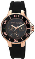 Thumbnail for your product : Vince Camuto Ladies' Rose Gold-Tone & Black Silicon Strap Watch