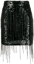 Thumbnail for your product : Amen Fringed Embroidered Mini Skirt