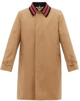Pimlico Single Breasted Gabardine Car Coat Mens Beige