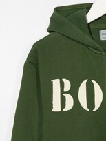 Thumbnail for your product : Bobo Choses Zipped Logo-Print Hoodie