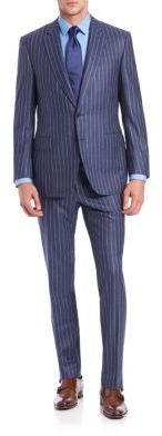 Canali Pinstripe Wool Suit