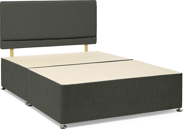 Dunelm Universal Chenille Divan Base Grey ShopStyle Beds & Headboards