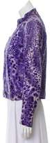 Thumbnail for your product : Ungaro Leather Animal Print Jacket Purple Leather Animal Print Jacket
