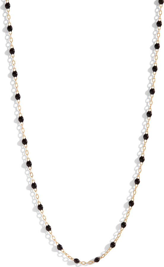 Gigi Clozeau Classic Gigi Black Resin Yellow Gold Necklace