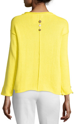 Neon Buddha Iris Pullover Top with Buttons